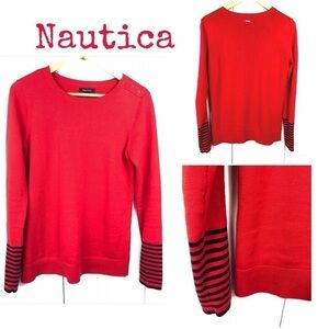 NAUTICA CANDY RED SWEATER, RED SWEATER